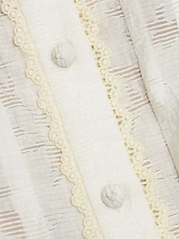 Anvi Jacquard Belted Maxi Shirtdress