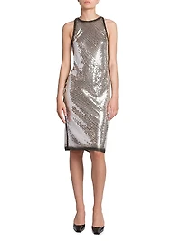 Sequined Knee-Length Dress