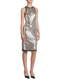 Sequined Knee-Length Dress