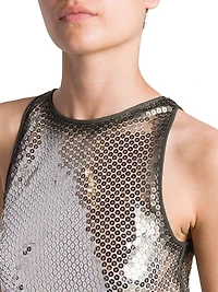 Sequined Knee-Length Dress
