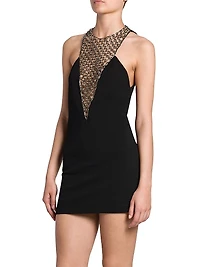 Beaded & Crocheted Minidress