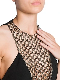 Beaded & Crocheted Minidress