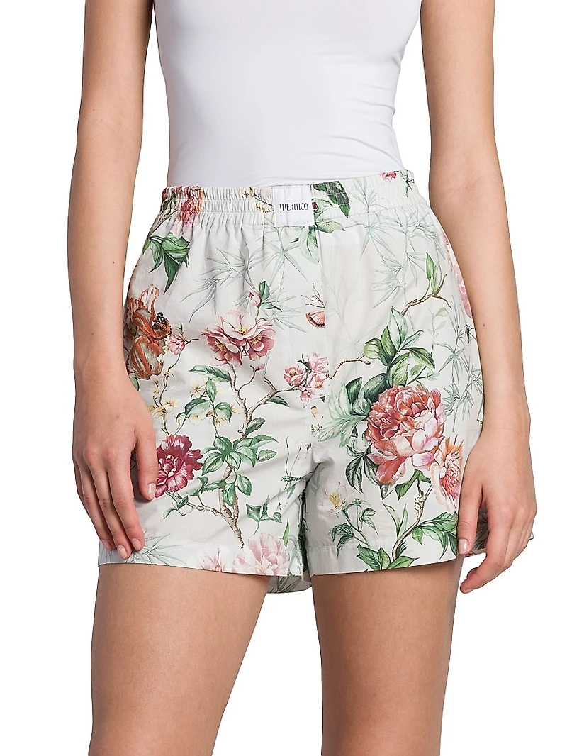 Floral Cotton Shorts