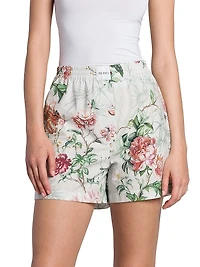 Floral Cotton Shorts