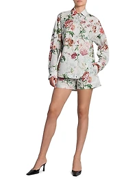 Floral Cotton Shorts