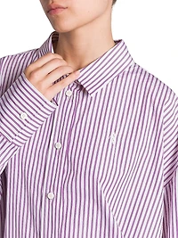 Striped Cotton Button-Front Shirt