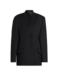 Wool Oversized Single-Breasted Blazer