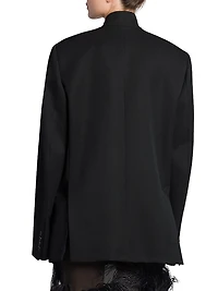 Wool Oversized Single-Breasted Blazer