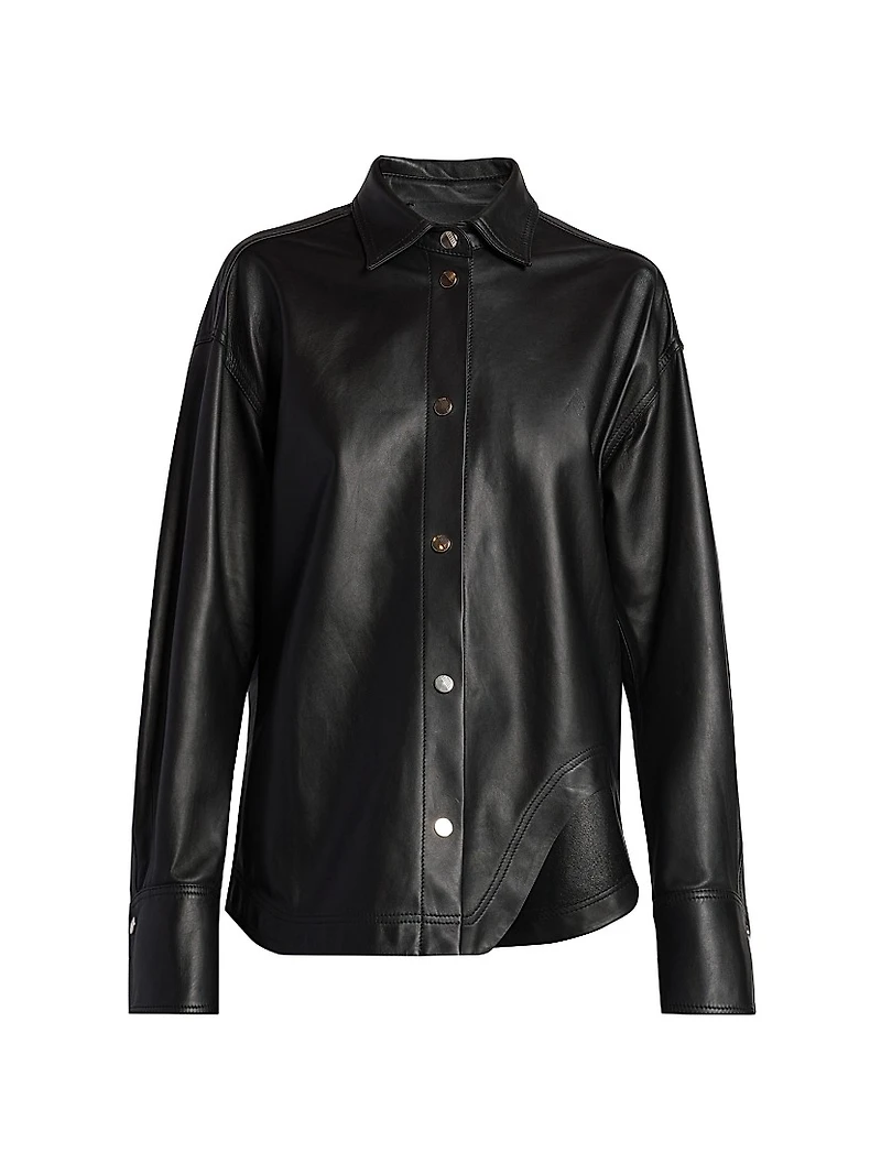 Leather Shirt Jacket