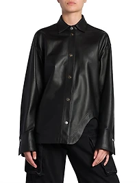 Leather Shirt Jacket