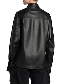 Leather Shirt Jacket