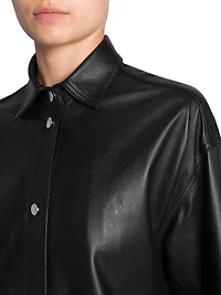 Leather Shirt Jacket