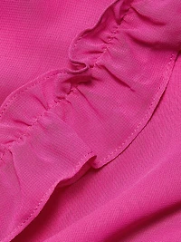 Alice Ruffled Chiffon Short-Sleeve Wrap