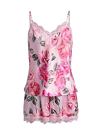 Ella Rose Satin Camisole & Short Set