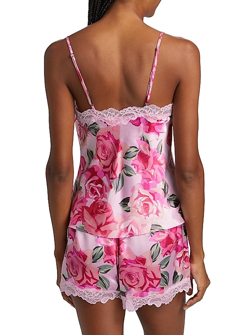 Ella Rose Satin Camisole & Short Set