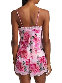 Ella Rose Satin Camisole & Short Set