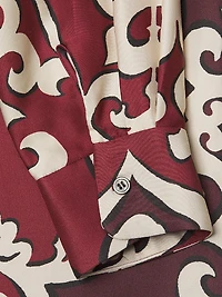 Leticia Filigree-Print Crepe Shirtdress