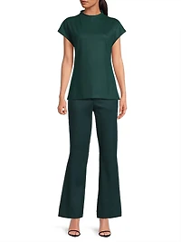 Double Jersey Flared Trousers