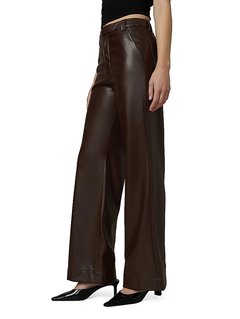 The Mia Faux Leather Straight-Leg Jeans