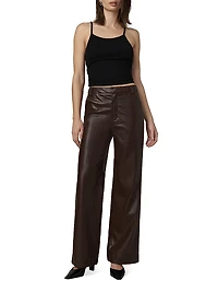 The Mia Faux Leather Straight-Leg Jeans