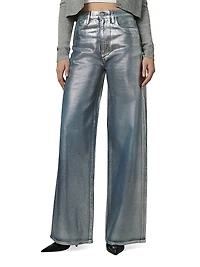 The Mia Coated High-Rise Wide-Leg Jeans