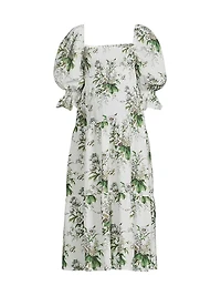 Maternity Kiko Floral Smocked Midi-Dress