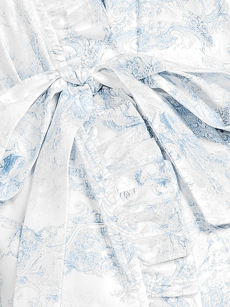 Toile Print Ruffle Pajamas