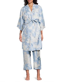 Toile Print Robe & Pants Set
