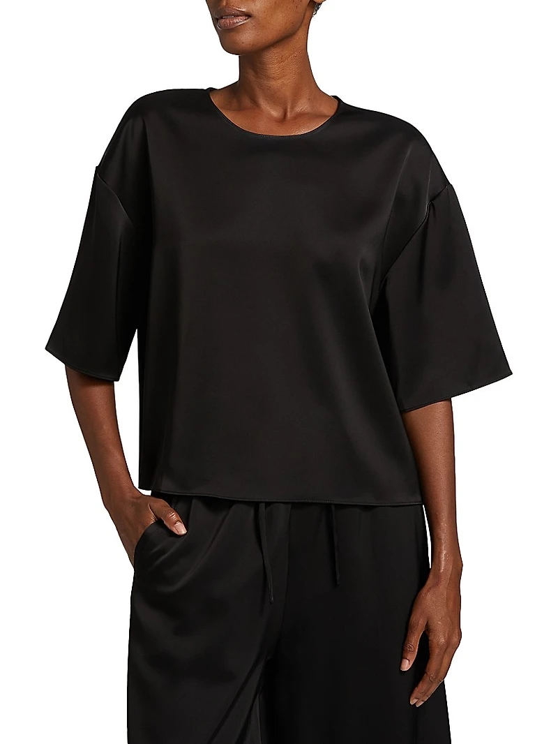 Barb Satin Boxy T-Shirt