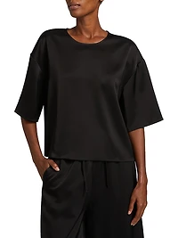 Barb Satin Boxy T-Shirt