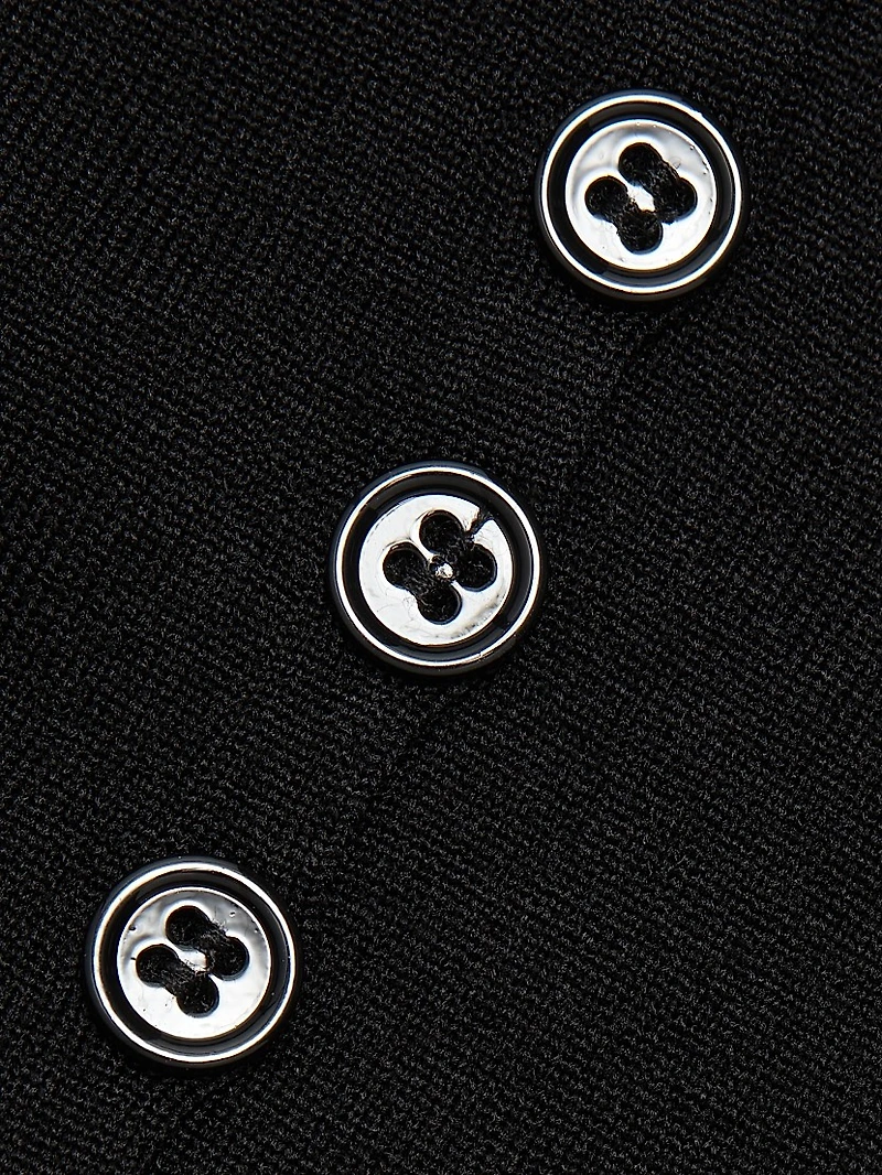 High Neck Button-Up Dress