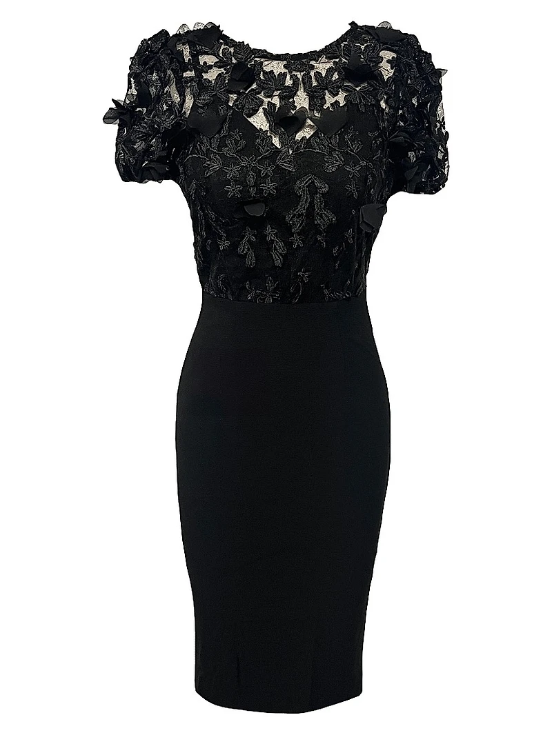 Marianne Embroidered Blouson Mididress