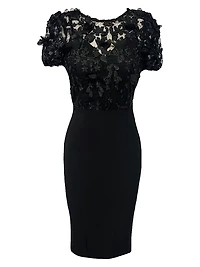 Marianne Embroidered Blouson Mididress