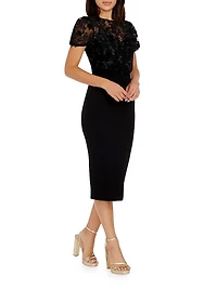 Marianne Embroidered Blouson Mididress