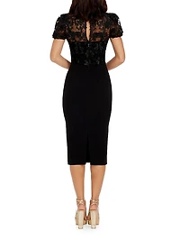 Marianne Embroidered Blouson Mididress