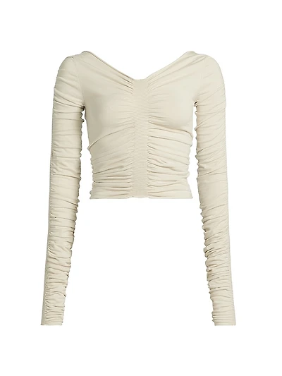 Ruched V-Neck Top