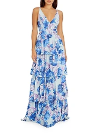 Lorain Floral Georgette Maxi Dress