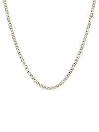 14K Yellow Gold & Natural Diamond Tennis Necklace/5.00-15.00 TCW