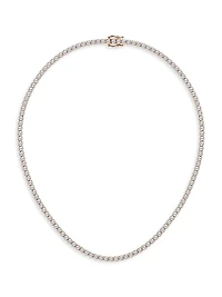 14K Rose Gold & Natural Diamond Tennis Necklace/5.00-15.00 TCW