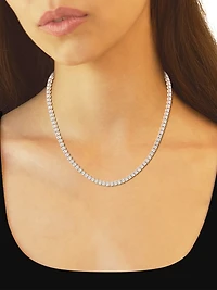 14K Rose Gold & Natural Diamond Tennis Necklace/5.00-15.00 TCW
