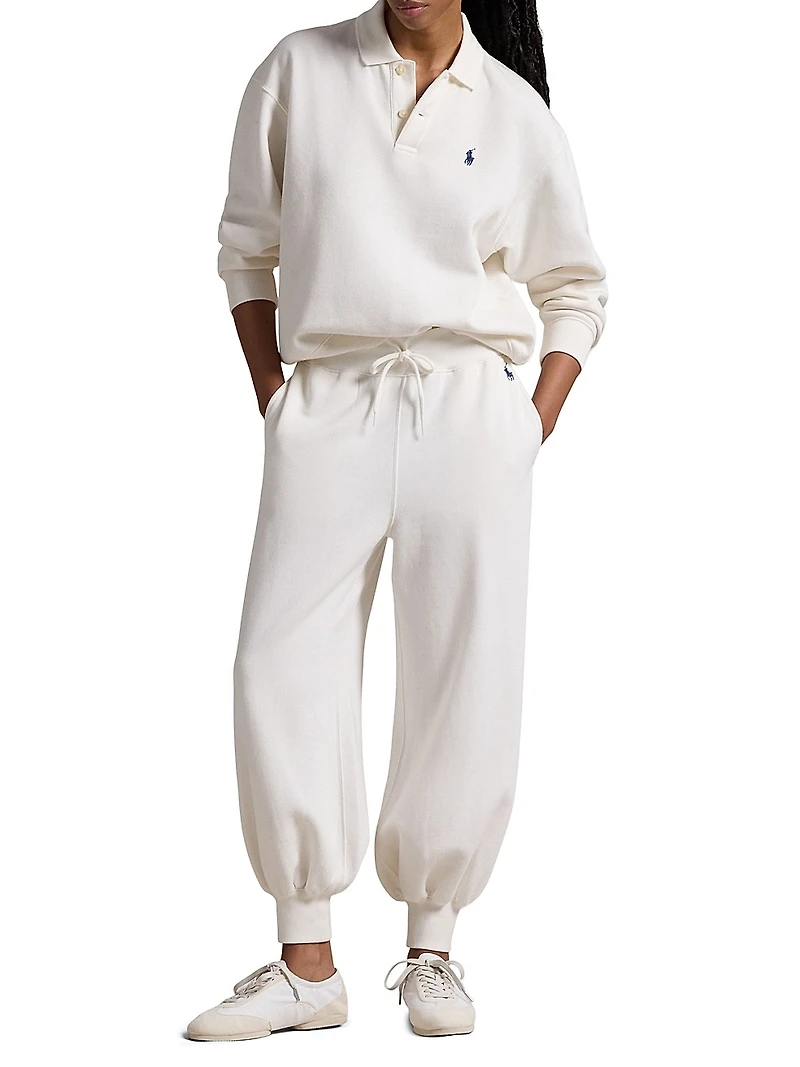 Hudson Logo Fleece Drawstring Sweatpants