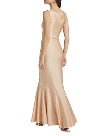 Illenne Ruched Jersey Gown