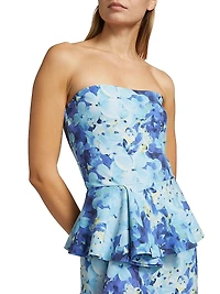 Hafsa Sje Floral Peplum Gown
