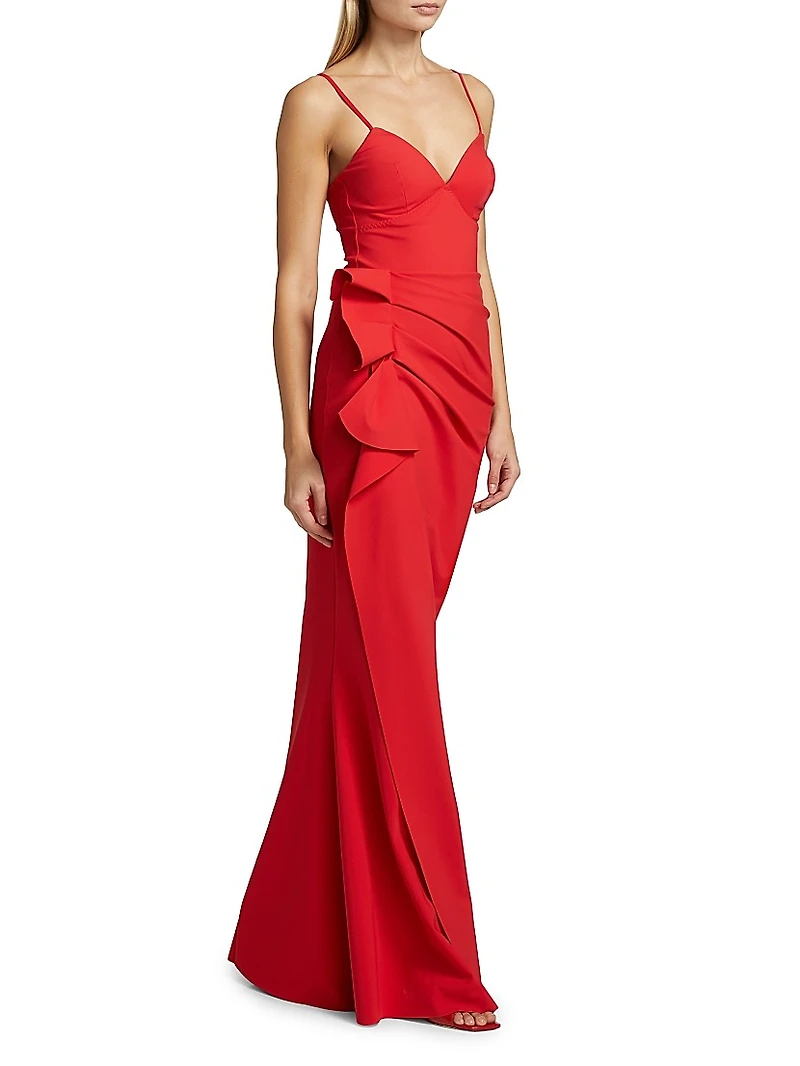 Gustina Ruffled Sweetheart Gown