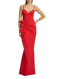 Gustina Ruffled Sweetheart Gown