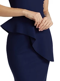 Guppy Halter Peplum Gown