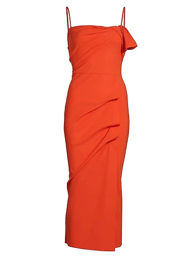 Alcendre Draped Cocktail Dress