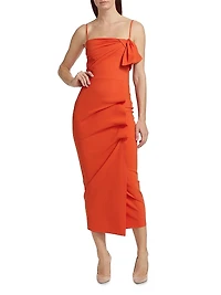 Alcendre Draped Cocktail Dress