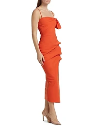 Alcendre Draped Cocktail Dress
