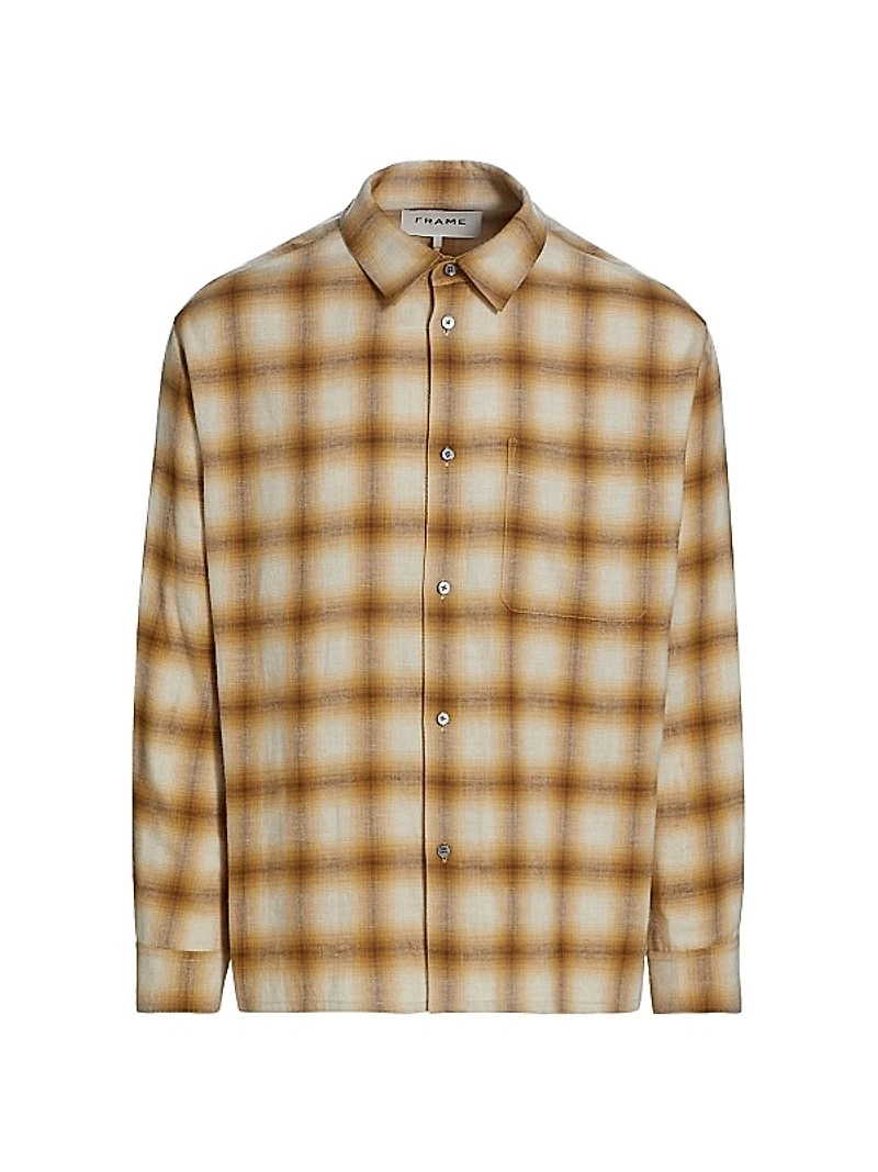 Plaid Cotton & Wool Shirt